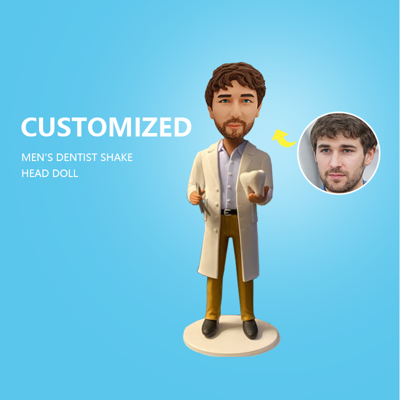 Customized Men's Dentist Shake Head Doll