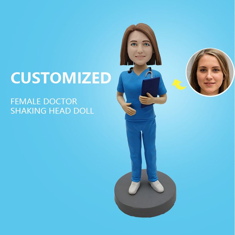 Customized Female Doctor Shaking Head Doll