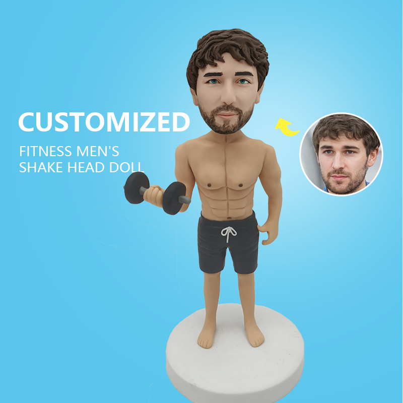 Customized Fitness Men's Shake Head Doll