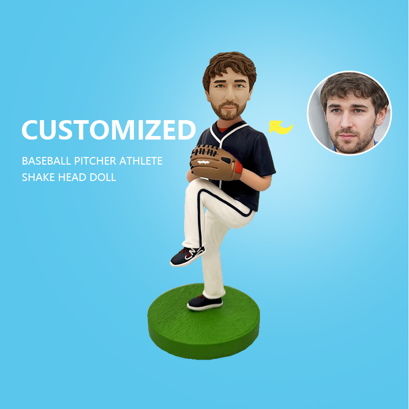 Customized Baseball Pitcher Athlete Shake Head Doll