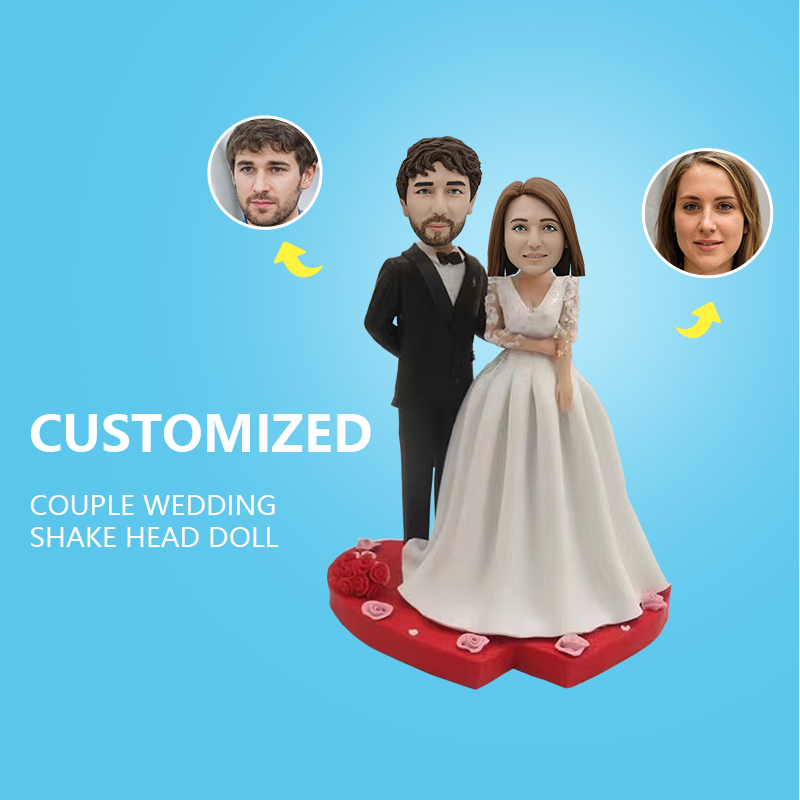 Customized Couple Wedding Shake Head Doll